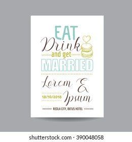 Wedding Invitation Card - Save the Date - in vector