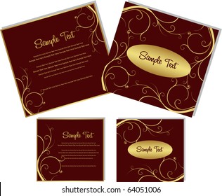 wedding invitation card set