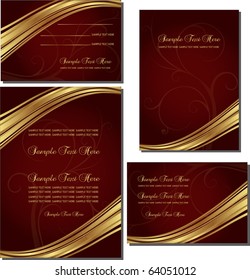 wedding invitation card set