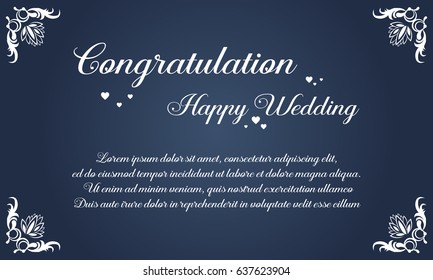 Wedding invitation card simple style
