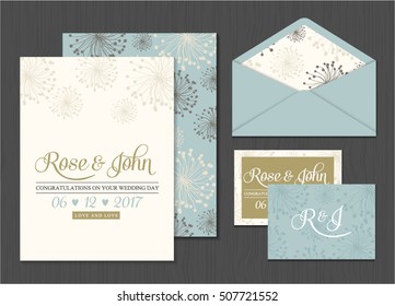 wedding invitation card suite with flower Templates. save the date cards. flower vertical banners concept vector design.