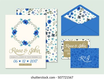 wedding invitation card suite with flower Templates. save the date cards. flower vertical banners concept vector design.