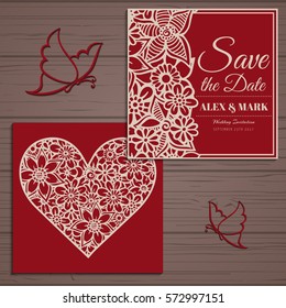 Wedding invitation card suite with flower Templates.Vector Illustration 
