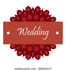 wedding invitation card suite with mandala
