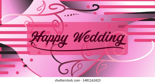 Wedding invitation card template 2. Vector 10 eps