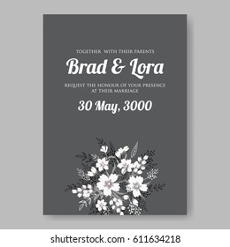Wedding invitation card template 