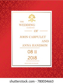 Wedding Invitation card template