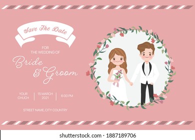 Wedding Invitation Card Template, Bride And Groom, Love, Relationship, Sweetheart, Engagement, Valentine's Day