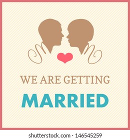 wedding invitation card template, couple