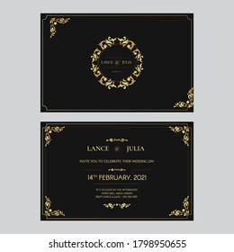 Wedding invitation card template design