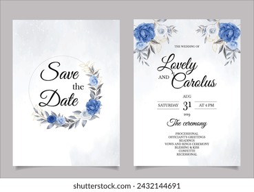 Wedding Invitation Card Template. Illustrator and designer. Wedding Invites, save the date, Birthday Invites, Video Invites, E-Cards.