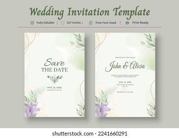 Wedding Invitation Card Template, Invitation Card Poster