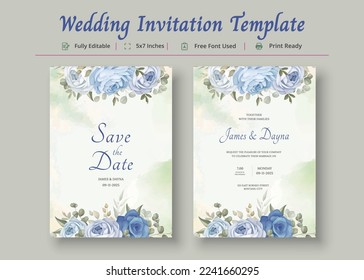 Wedding Invitation Card Template, Invitation Card Poster