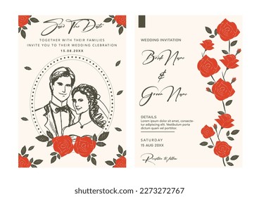 wedding invitation card template ready to print