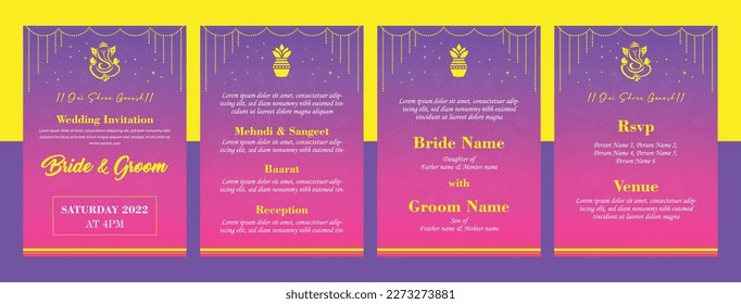 wedding invitation card template ready to print 