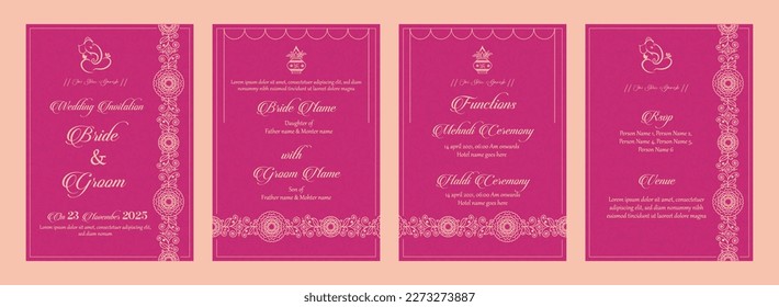 wedding invitation card template ready to print 