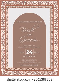wedding invitation card template with romantic floral watercolour,  Abstract art background vector design for wedding and vip cover template.