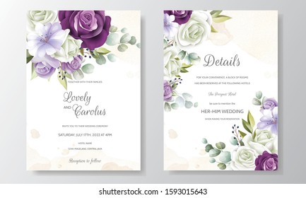 Wedding invitation card template