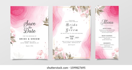 Wedding invitation card template