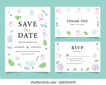 wedding invitation card template with text