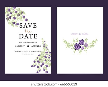 wedding invitation card template with text