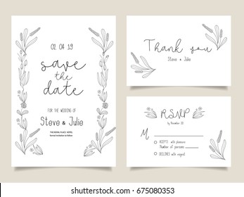 wedding invitation card template with text