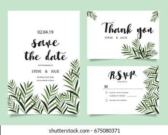 wedding invitation card template with text