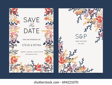 wedding invitation card template with text 