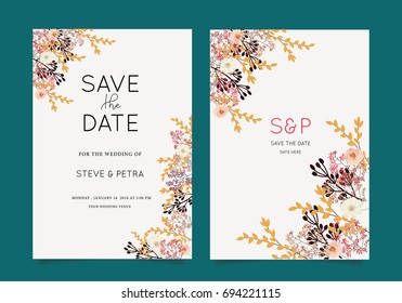 wedding invitation card template with text 