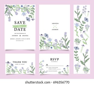 wedding invitation card template with text