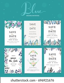 Wedding invitation card template with text