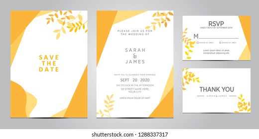 wedding invitation card template Vector illustration