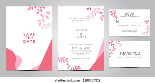 wedding invitation card template Vector illustration