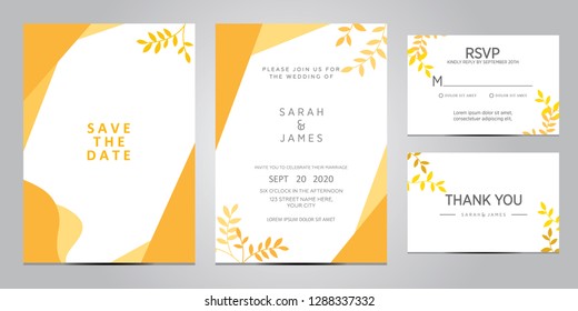 wedding invitation card template Vector illustration