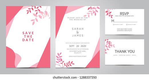 wedding invitation card template Vector illustration
