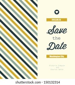 Wedding Invitation Card Template . Vector Illustration.