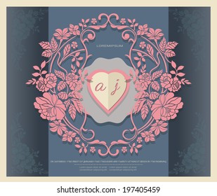 wedding invitation card template vector