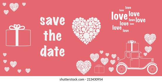 wedding invitation card template. vector