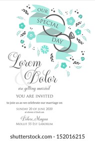 wedding invitation card template vector/illustration
