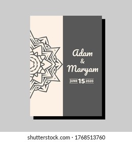 Wedding Invitation card templates with mandala ornaments