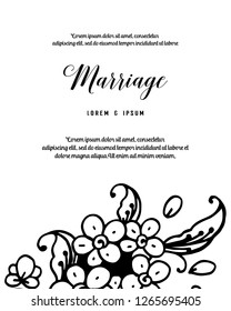 Wedding Invitation card templates with realistic of beautiful flower vector art
