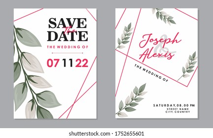wedding invitation card templates with text, vector decorative greeting cards or invitation design backgrounds