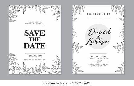 wedding invitation card templates with text, vector decorative greeting cards or invitation design backgrounds