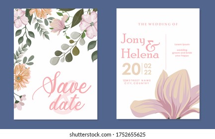 wedding invitation card templates with text, vector decorative greeting cards or invitation design backgrounds