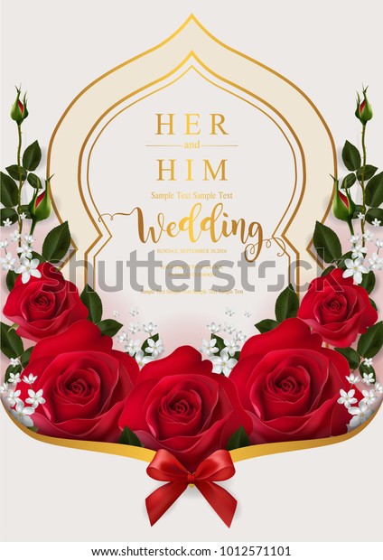 32 Inspiration Image Of Red Rose Wedding Invitations