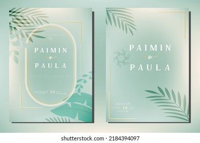 Wedding invitation card with text layout