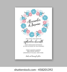 Wedding invitation or card with tropical floral background. Greeting postcard in grunge retro rose Elegance pattern with flower rose illustration vintage chrysanthemum Valentine day card Luau Aloha