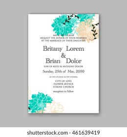 Wedding  invitation or card  with tropical floral background. Greeting postcard in grunge retro vector Elegance pattern with flower rose  illustration vintage style Valentine's day card Luau Aloha 