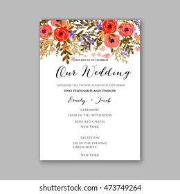 Wedding invitation or card with tropical floral background. Greeting postcard in grunge retro vector Elegance pattern with flower rose illustration vintage chrysanthemum Valentine day card Luau Aloha