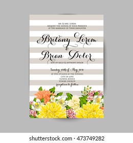 Wedding invitation or card with tropical floral background. Greeting postcard in grunge retro vector Elegance pattern with flower rose illustration vintage chrysanthemum Valentine day card Luau Aloha